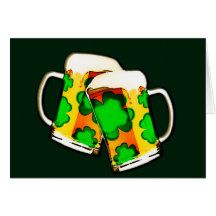 St. Patrick's Beer Mugs Greeting Cards