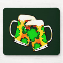 St. Patrick's Beer Mugs Mouse Mats