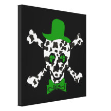 St. Patrick's Cow Skull Gallery Wrap Canvas