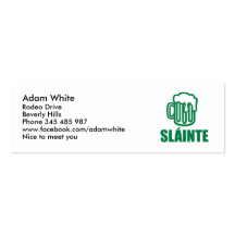 St. Patrick's day beer Business Cards