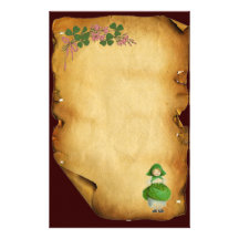 ST PATRICK'S DAY- IRISH GIRL AND SHAMROCKS PERSONALISED STATIONERY