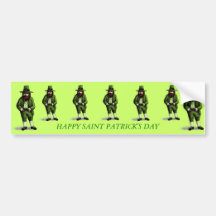 St. Patrick's Day Leprechaun Bumper Stickers