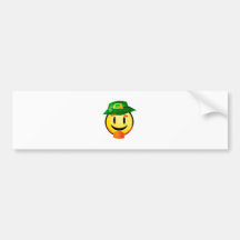 St. Patrick's Day Leprechaun Smiley Bumper Sticker