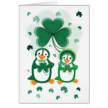 St. Patrick's Day Penguins Card