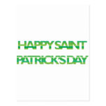St. Patrick's Day Stripes Post Card