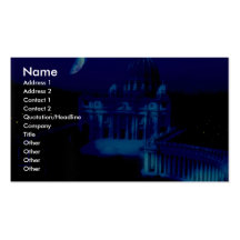 St. Peter's Basilica with moon Business Card Templates