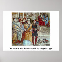 St.Thomas And Heretics Detail By Filippino Lippi Print