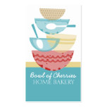 Stacked cooking baking mixing bowls gift tag card business cards