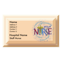 Staff Nurse Business Card Template