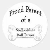 Staffordshire Bull Terrier Proud Parent Sticker