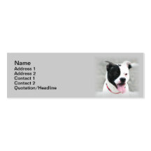 Staffordshire Bull Terrier Skinny Business Cards