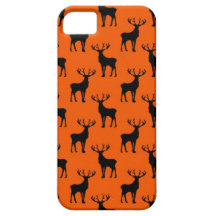 Stag Deer on Bright Orange iPhone 5 Covers
