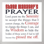 Stage Manager's Prayer Poster