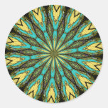 Stained Glass Kaleidoscope #6 Round Sticker