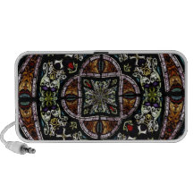 Stained Glass Window Kaleidoscope 6 iPhone Speakers
