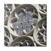Stained glass window ceramic tile