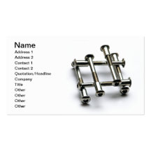 Stainless screws business card templates