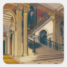 Stair Case, Buckingham House, from 'The History of Square Sticker