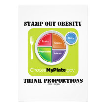 Stamp Out Obesity Think Proportions (MyPlate) Personalised Invite