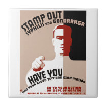 Stamp Out Syphilis and Gonorrhoea tiles