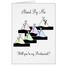 Stand By Me Bridesmaids on Stairs Greeting Cards