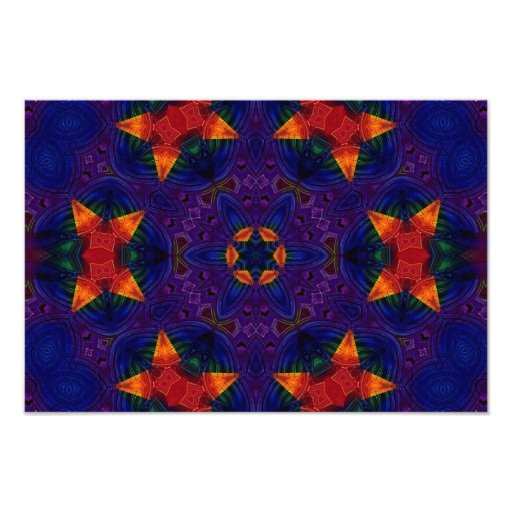 Star and Butterfly Mandala Photographic Print
