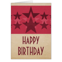 Star Cascade Birthday Card, Pink