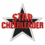 Star cheerleader embroidered women's t-shirt