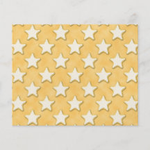 Star Cookies Pattern. Golden Yellow. Flyers