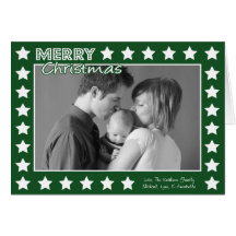 Star Frame Christmas Card (Evergreen)