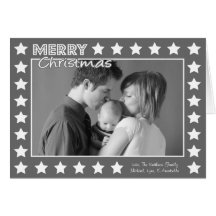Star Frame Christmas Card (Grey)