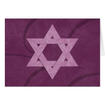 Star of David Bat Mitzvah card