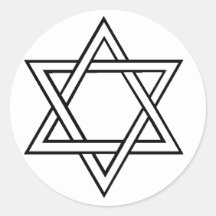 Star of David Round Sticker