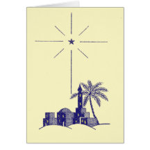 Star Over Manger Greeting Card
