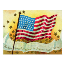 Star Spangled Banner American Flag Postcard