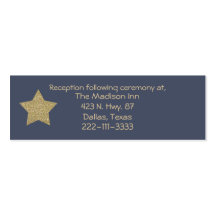 Star Themed Wedding enclosure cards Business Card Templates