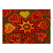 'Starburst of Love' Blank Greeting Card