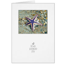 Starfish Love Peace Joy Christmas Holiday Cards