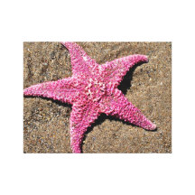 Starfish On Sand Canvas Print