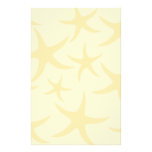 Starfish Pattern in Pastel Yellow. Personalised Stationery