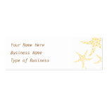 Starfish Pattern in Yellow and White. Business Card