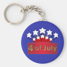 Starry Independence Day Keychain