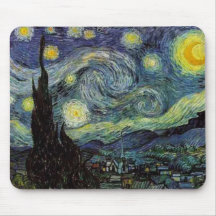 starry night,1889,Vincent van Gogh Mouse Pads