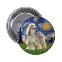Starry Night - Afghan Hound (sable) buttons