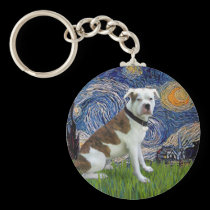 Starry Night - American Blue Blood Bulldog keychains