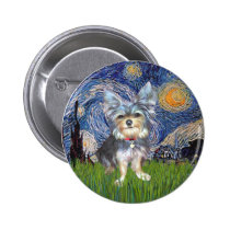 Starry Night - Australian Terrier #2 buttons