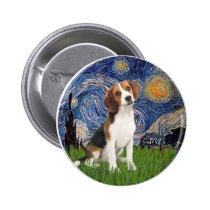 Starry Night - Beagle #1 buttons
