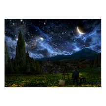 Starry Night_biz card 1 Business Card Template