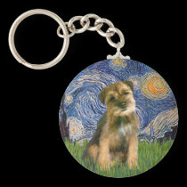 Starry Night - Border Terrier #1 keychains