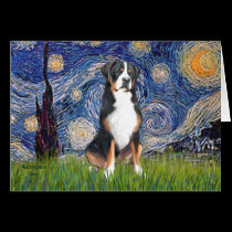 Starry Night-Greater Swiss Mountain Dog cards